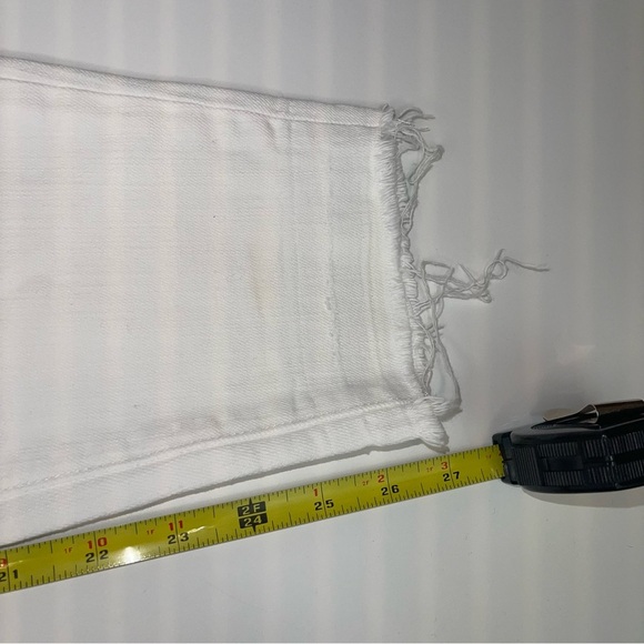current elliott the stiletto white ripped released hem jean - Picture 16 of 17
